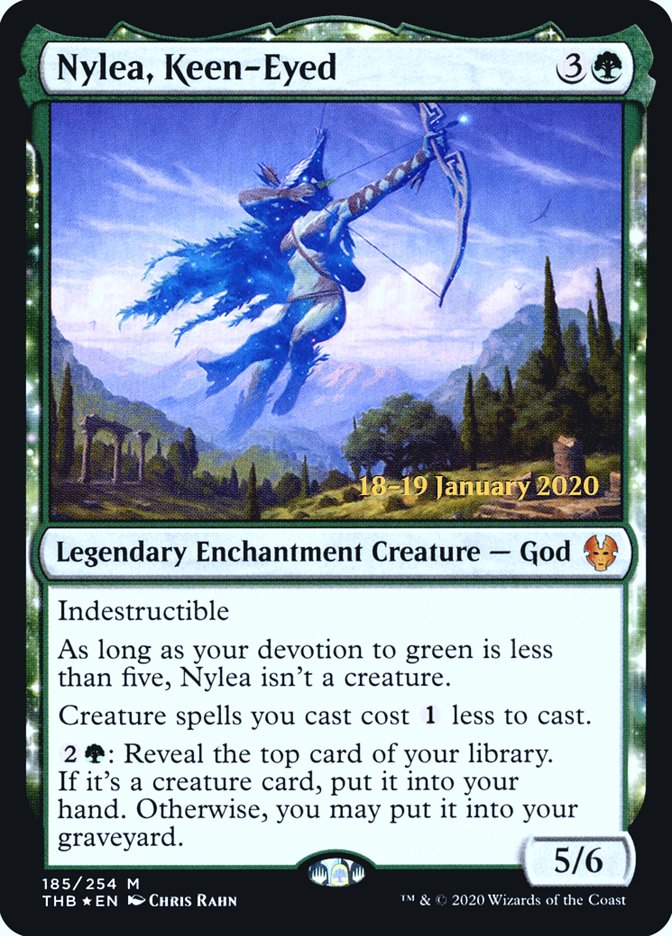 Nylea, Keen-Eyed [Theros Beyond Death Prerelease Promos] | Jomio and Rueliete's Cards and Comics