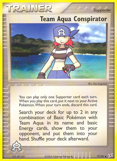 Team Aqua Conspirator (77/95) [EX: Team Magma vs Team Aqua] | Jomio and Rueliete's Cards and Comics