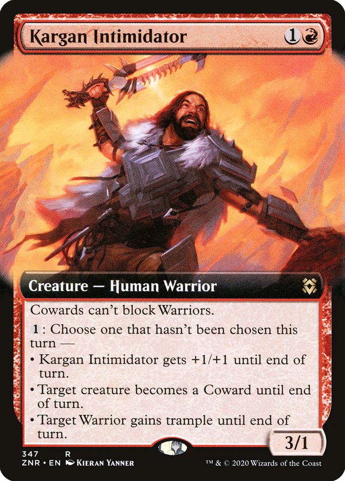 Kargan Intimidator (Extended Art) [Zendikar Rising] | Jomio and Rueliete's Cards and Comics