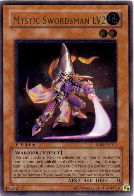 Mystic Swordsman LV2 (UTR) [SOD-EN011] Ultimate Rare | Jomio and Rueliete's Cards and Comics