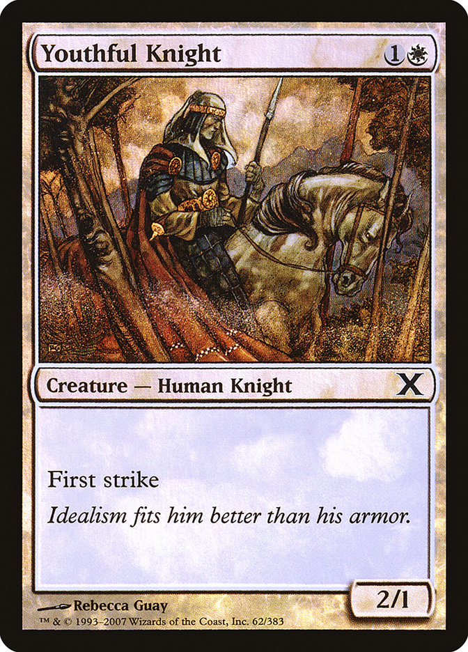 Youthful Knight (Premium Foil) [Tenth Edition] | Jomio and Rueliete's Cards and Comics