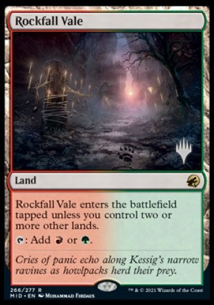 Rockfall Vale (Promo Pack) [Innistrad: Midnight Hunt Promos] | Jomio and Rueliete's Cards and Comics