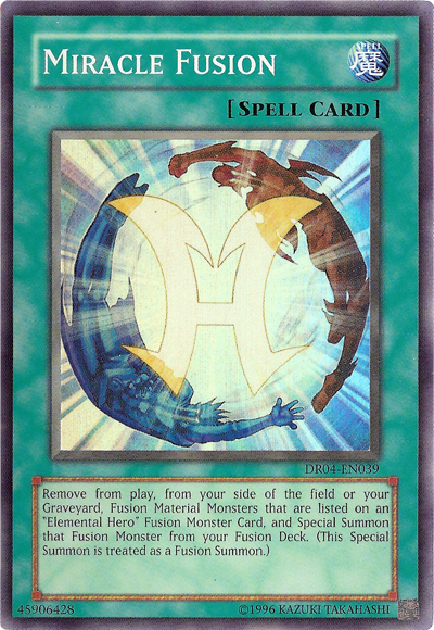 Miracle Fusion [DR04-EN039] Super Rare | Jomio and Rueliete's Cards and Comics