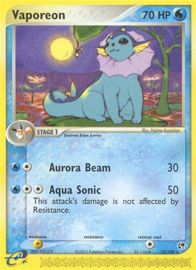 Vaporeon (25/100) [EX: Sandstorm] | Jomio and Rueliete's Cards and Comics