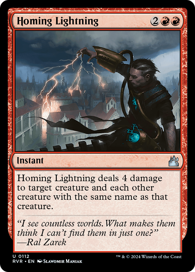 Homing Lightning [Ravnica Remastered] | Jomio and Rueliete's Cards and Comics