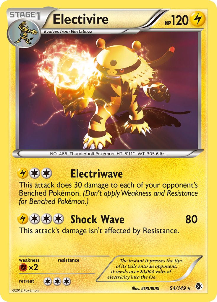 Electivire (54/149) (Cosmos Holo) (Blister Exclusive) [Black & White: Boundaries Crossed] | Jomio and Rueliete's Cards and Comics