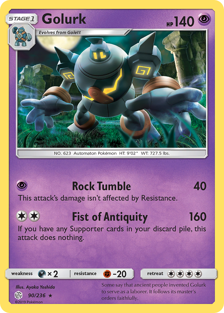 Golurk (90/236) [Sun & Moon: Cosmic Eclipse] | Jomio and Rueliete's Cards and Comics