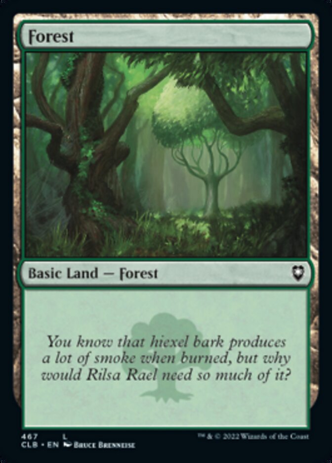 Forest (467) [Commander Legends: Battle for Baldur's Gate] | Jomio and Rueliete's Cards and Comics