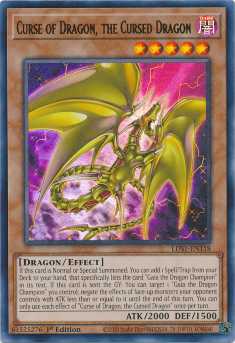 Curse of Dragon, the Cursed Dragon [LDS1-EN118] Ultra Rare | Jomio and Rueliete's Cards and Comics
