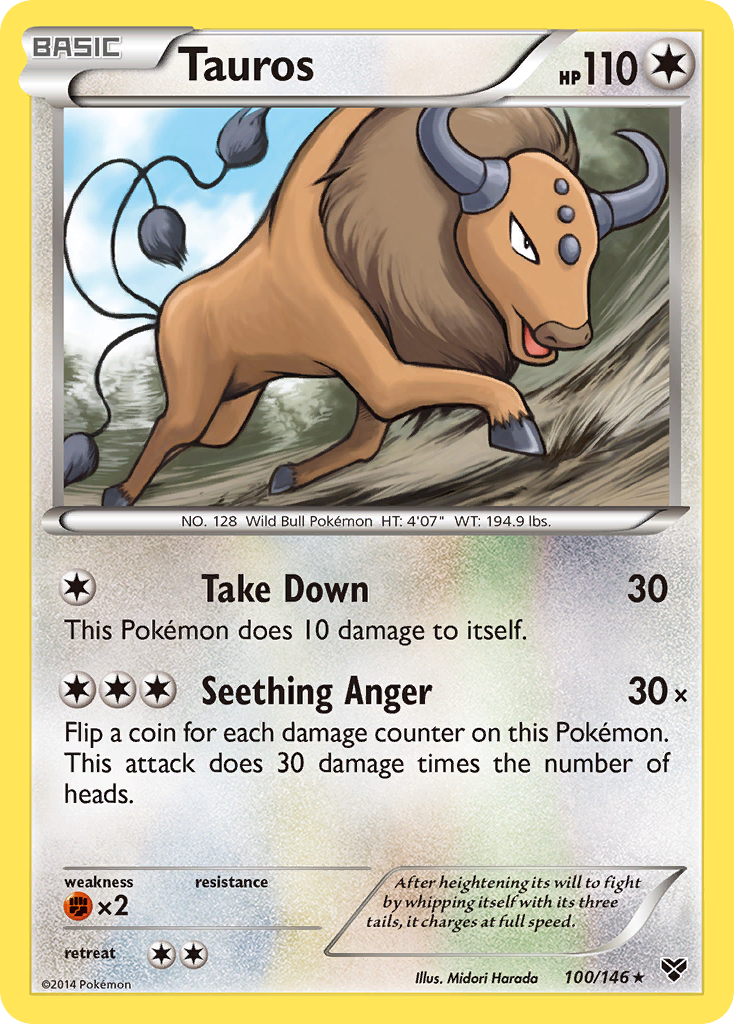 Tauros (100/146) [XY: Base Set] | Jomio and Rueliete's Cards and Comics