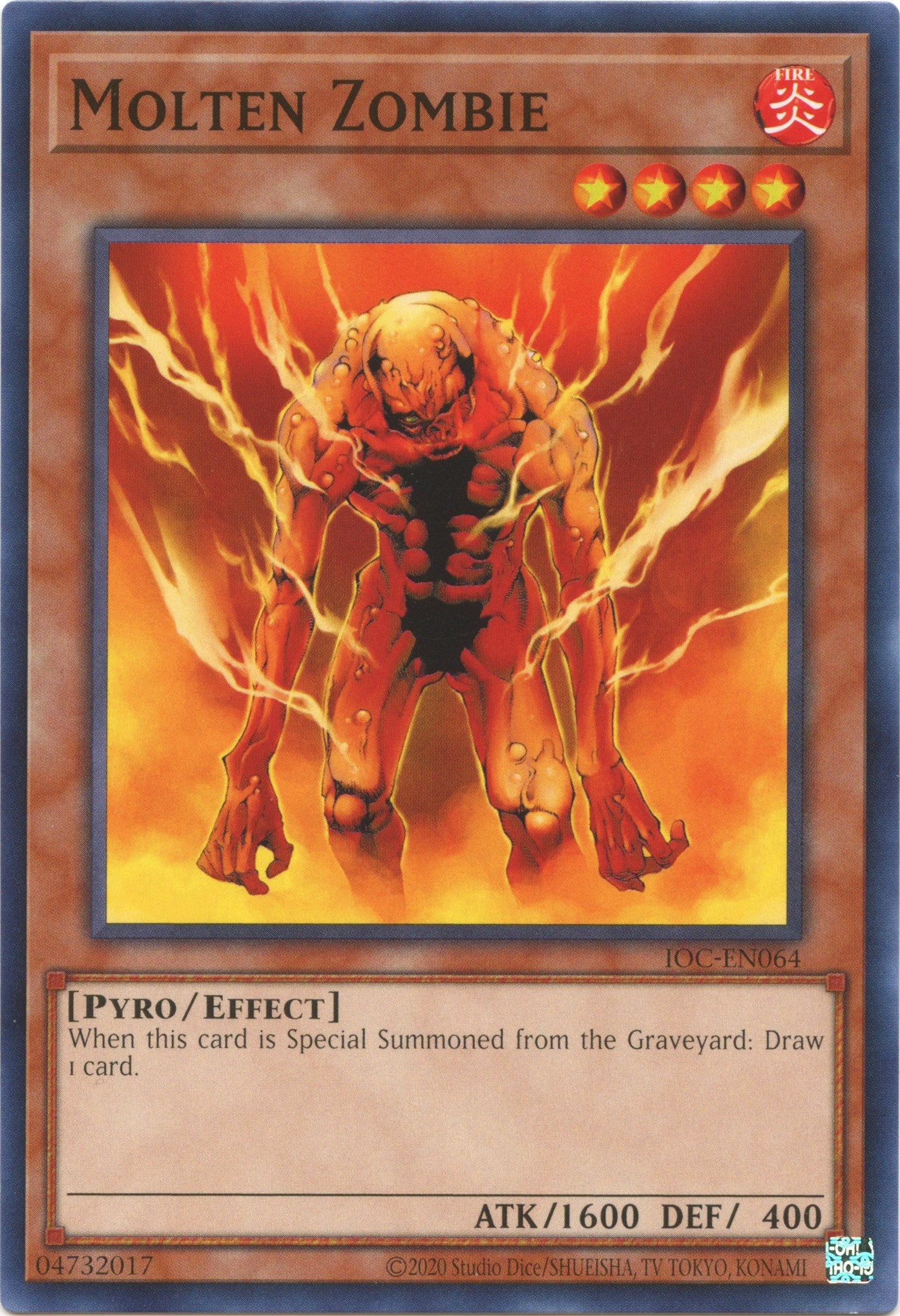 Molten Zombie (25th Anniversary) [IOC-EN064] Common | Jomio and Rueliete's Cards and Comics
