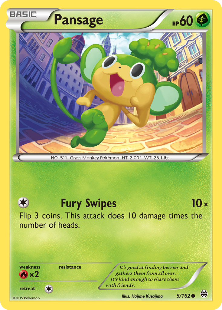 Pansage (5/162) [XY: BREAKthrough] | Jomio and Rueliete's Cards and Comics