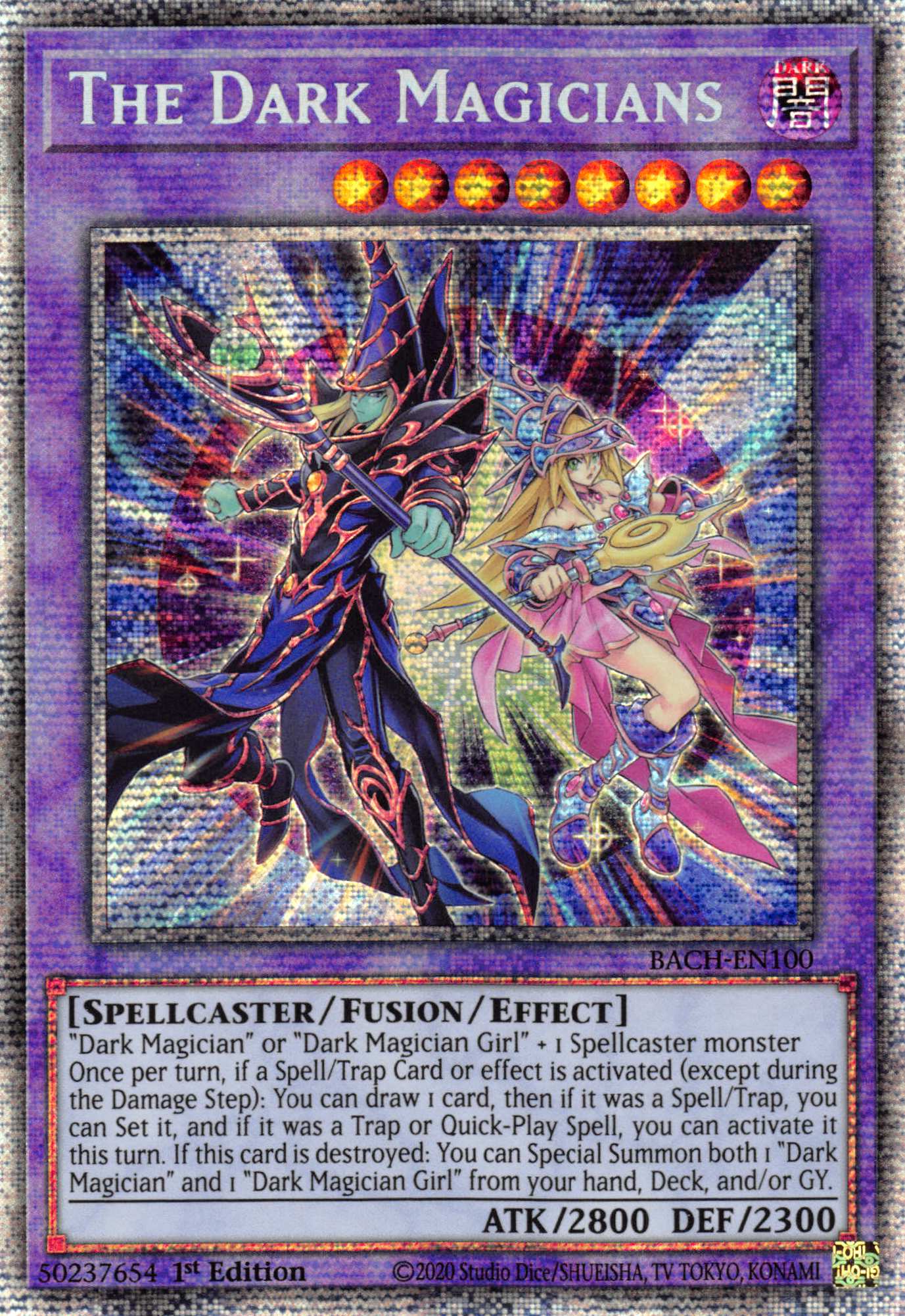 The Dark Magicians [BACH-EN100] Starlight Rare | Jomio and Rueliete's Cards and Comics