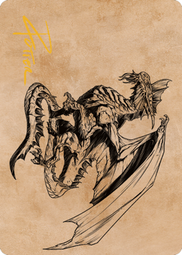 Ancient Silver Dragon Art Card (47) (Gold-Stamped Signature) [Commander Legends: Battle for Baldur's Gate Art Series] | Jomio and Rueliete's Cards and Comics