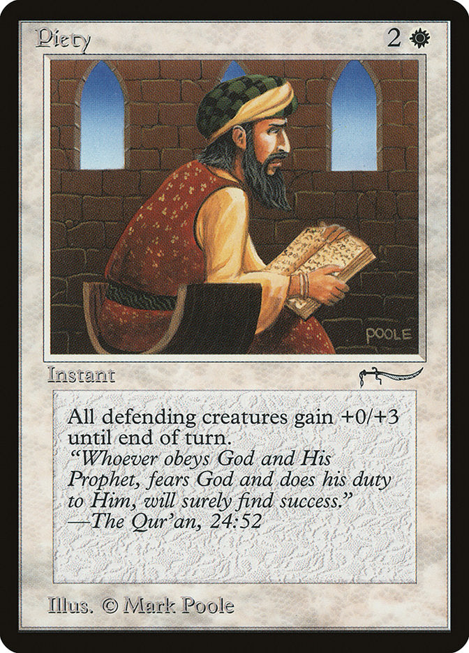 Piety (Light Mana Cost) [Arabian Nights] | Jomio and Rueliete's Cards and Comics
