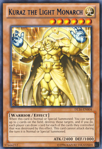 Kuraz the Light Monarch (Blue) [DL16-EN004] Rare | Jomio and Rueliete's Cards and Comics