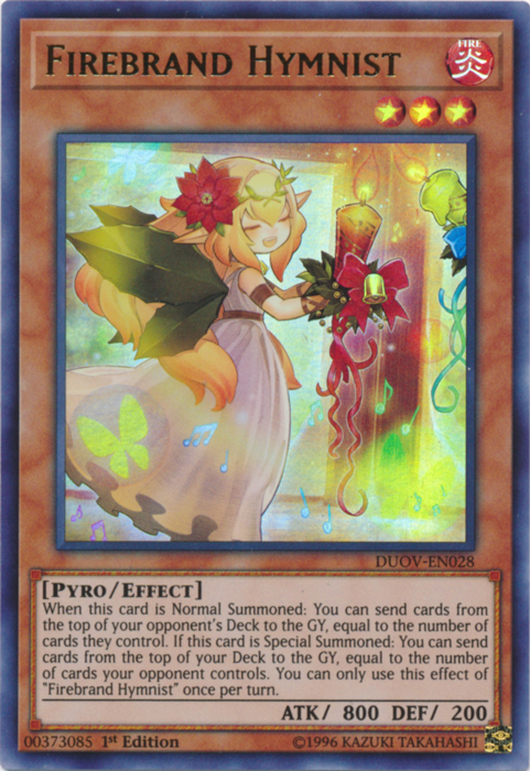 Firebrand Hymnist [DUOV-EN028] Ultra Rare | Jomio and Rueliete's Cards and Comics