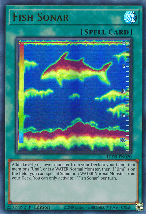 Fish Sonar [LED9-EN020] Ultra Rare | Jomio and Rueliete's Cards and Comics
