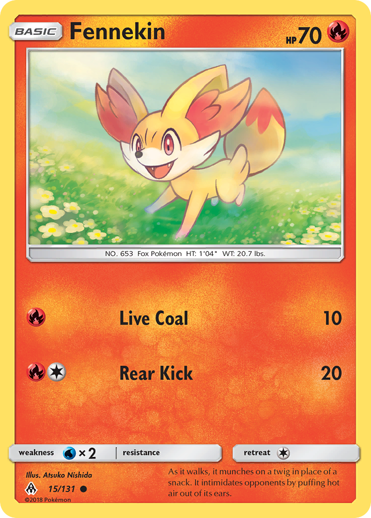 Fennekin (15/131) [Sun & Moon: Forbidden Light] | Jomio and Rueliete's Cards and Comics