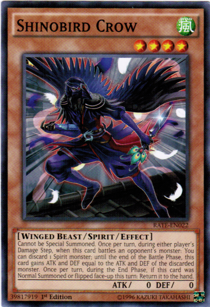 Shinobird Crow [RATE-EN022] Common | Jomio and Rueliete's Cards and Comics