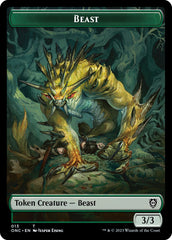 Poison Counter // Beast Double-Sided Token [Phyrexia: All Will Be One Commander Tokens] | Jomio and Rueliete's Cards and Comics