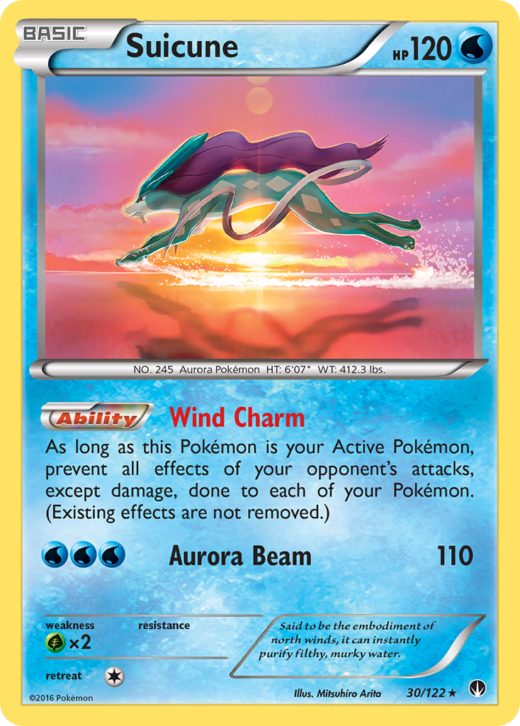Suicune (30/122) [XY: BREAKpoint] | Jomio and Rueliete's Cards and Comics