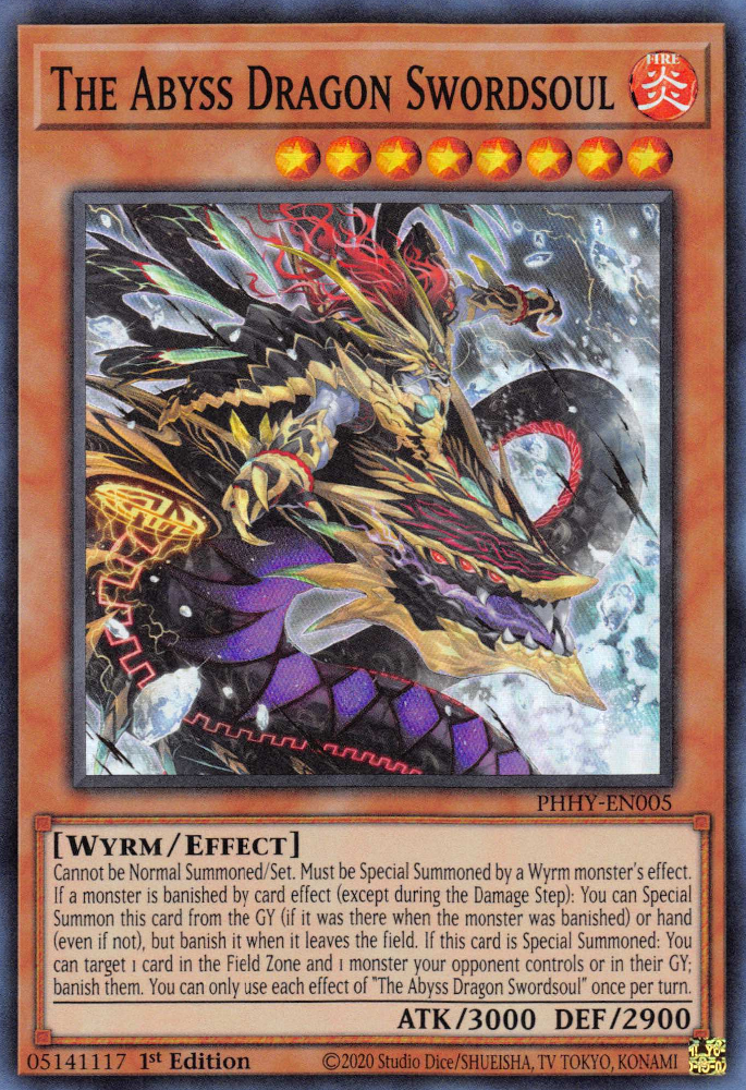 The Abyss Dragon Swordsoul [PHHY-EN005] Super Rare | Jomio and Rueliete's Cards and Comics