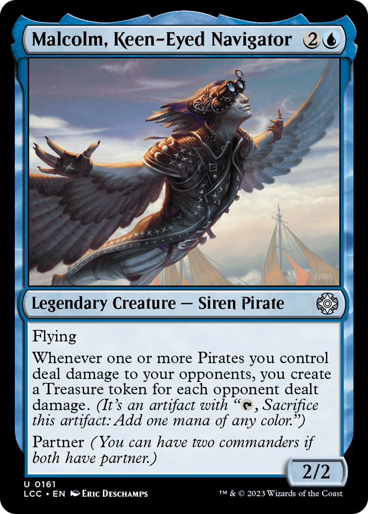 Malcolm, Keen-Eyed Navigator [The Lost Caverns of Ixalan Commander] | Jomio and Rueliete's Cards and Comics