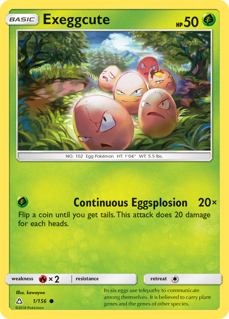 Exeggcute (1/156) [Sun & Moon: Ultra Prism] | Jomio and Rueliete's Cards and Comics