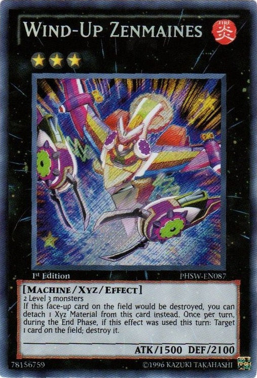 Wind-Up Zenmaines [PHSW-EN087] Secret Rare | Jomio and Rueliete's Cards and Comics