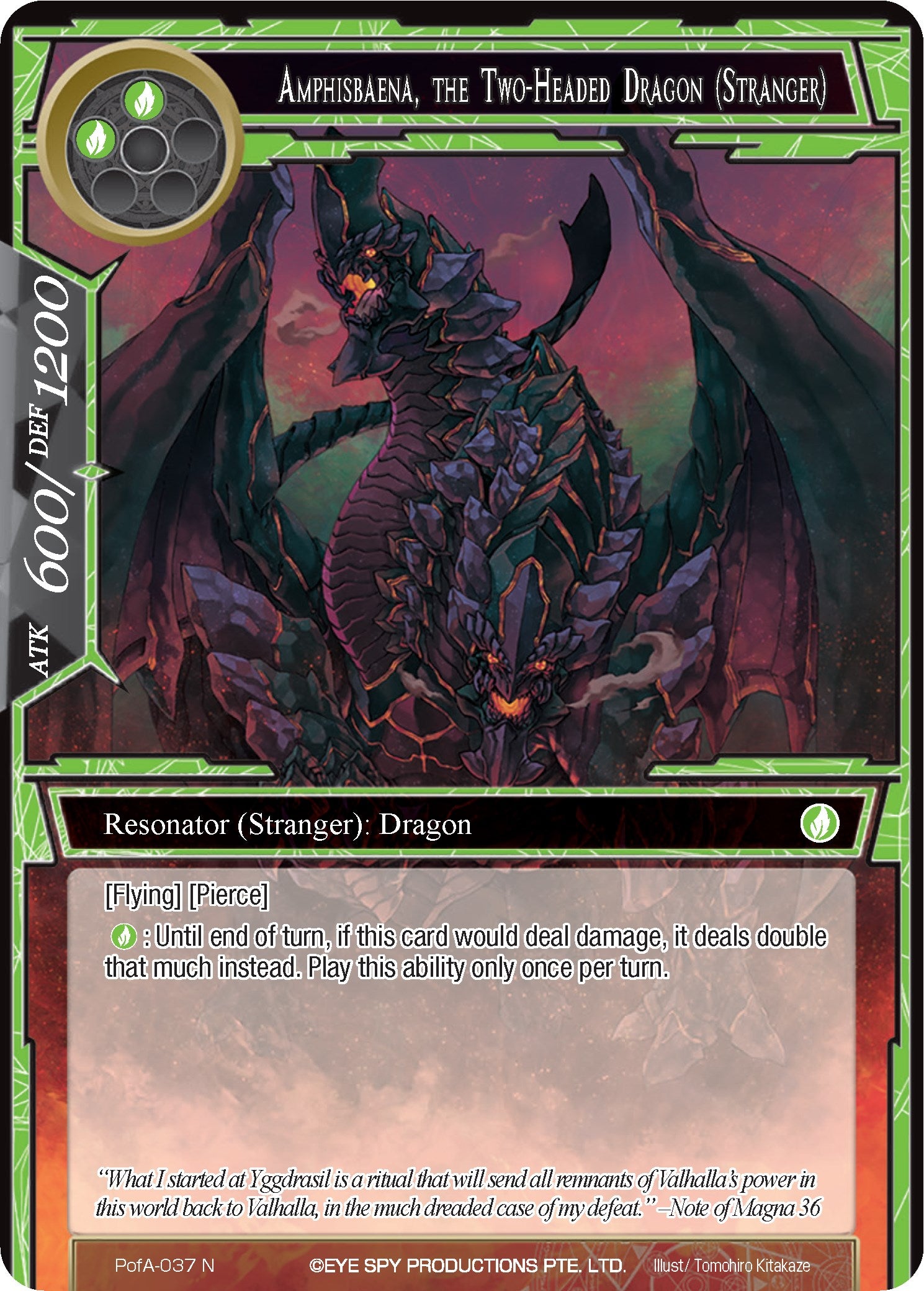 Amphisbaena, the Two-Headed Dragon (Stranger) (PofA-037) [Alice Origin IV: Prologue of Attoractia] | Jomio and Rueliete's Cards and Comics