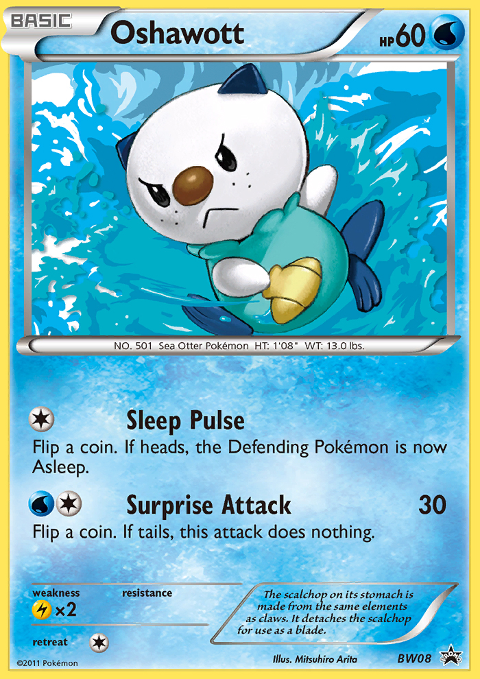 Oshawott (BW08) [Black & White: Black Star Promos] | Jomio and Rueliete's Cards and Comics