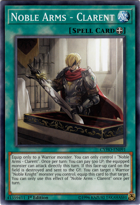 Noble Arms - Clarent [CYHO-EN091] Common | Jomio and Rueliete's Cards and Comics