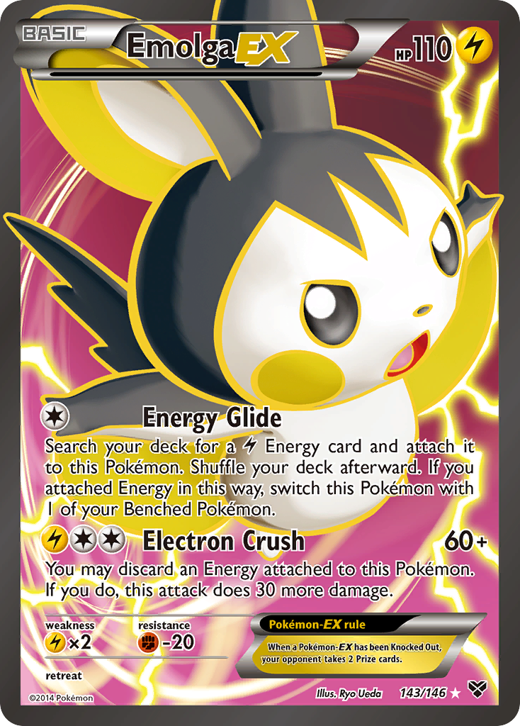 Emolga EX (143/146) [XY: Base Set] | Jomio and Rueliete's Cards and Comics