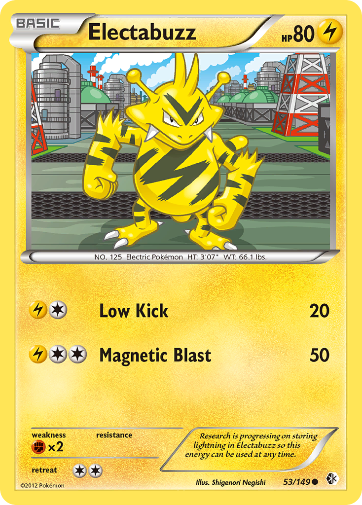 Electabuzz (53/149) [Black & White: Boundaries Crossed] | Jomio and Rueliete's Cards and Comics