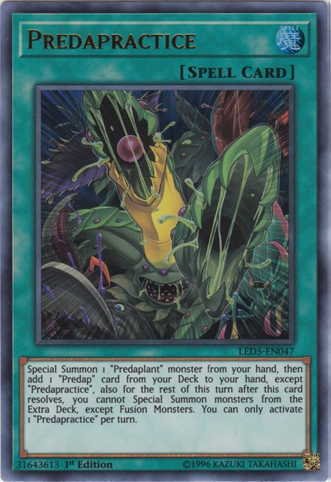 Predapractice [LED5-EN047] Ultra Rare | Jomio and Rueliete's Cards and Comics