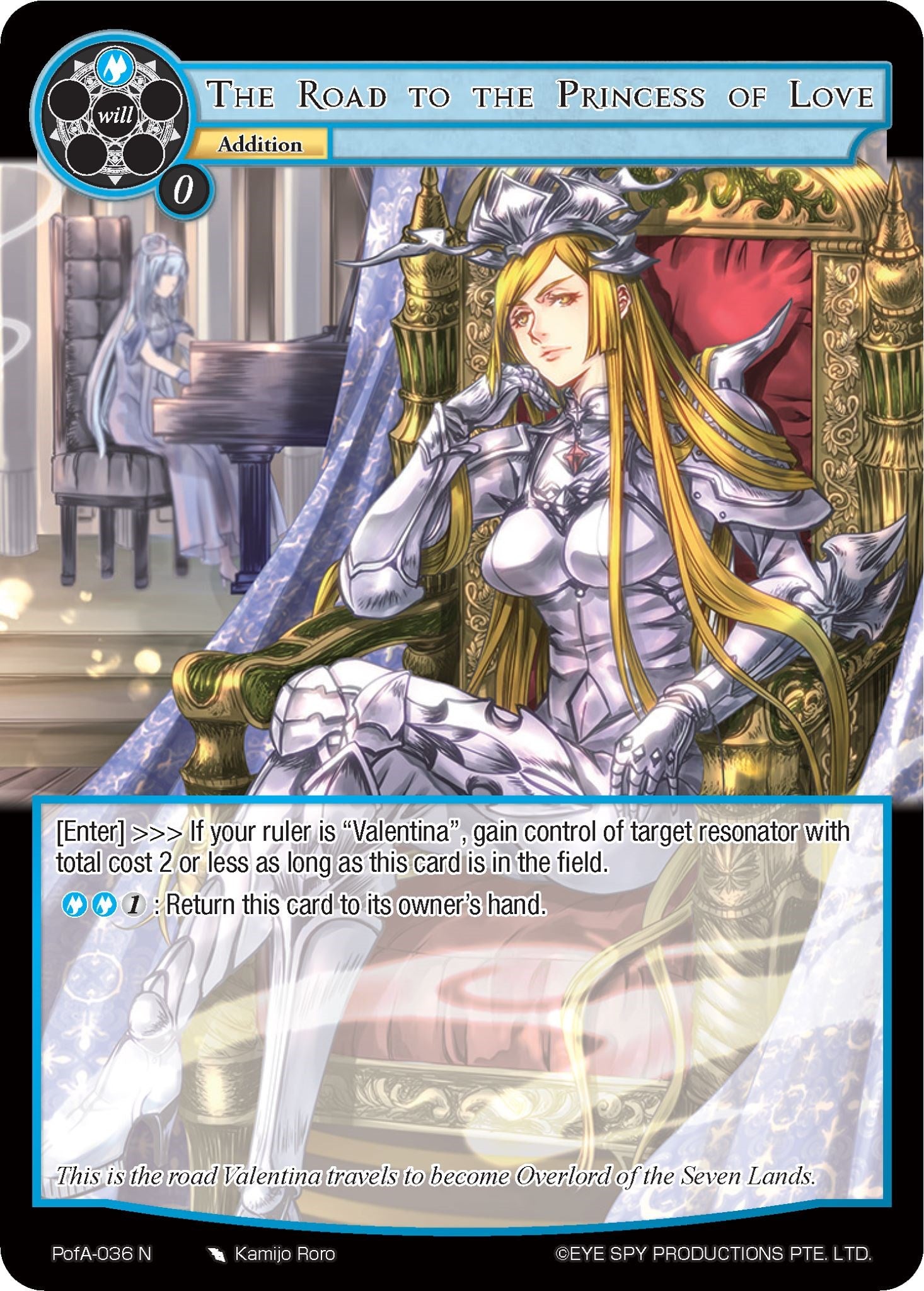 The Road to the Princess of Love (PofA-036) [Alice Origin IV: Prologue of Attoractia] | Jomio and Rueliete's Cards and Comics