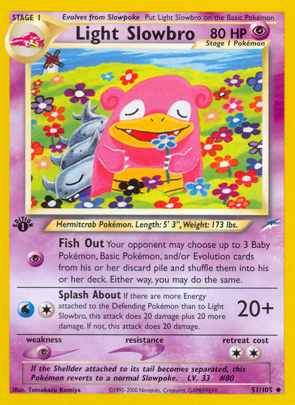 Light Slowbro (51/105) [Neo Destiny 1st Edition] | Jomio and Rueliete's Cards and Comics
