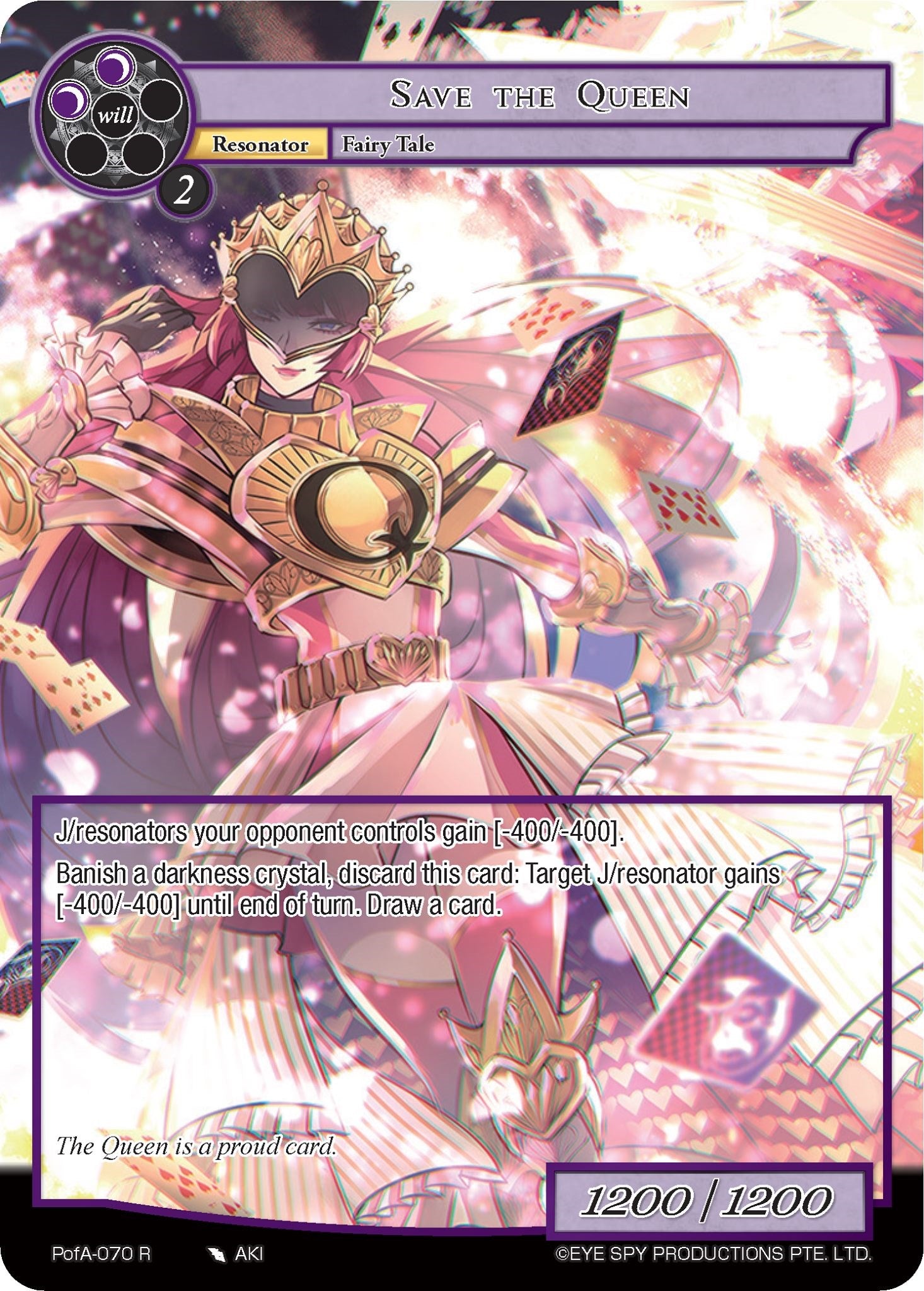 Save the Queen (Full Art) (PofA-070) [Alice Origin IV: Prologue of Attoractia] | Jomio and Rueliete's Cards and Comics