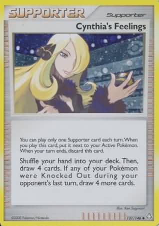 Cynthia's Feelings (131/146) (Cosmos Holofoil) [Diamond & Pearl: Legends Awakened] | Jomio and Rueliete's Cards and Comics