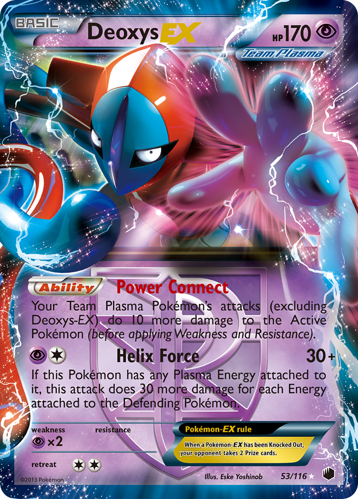 Deoxys EX (53/116) [Black & White: Plasma Freeze] | Jomio and Rueliete's Cards and Comics