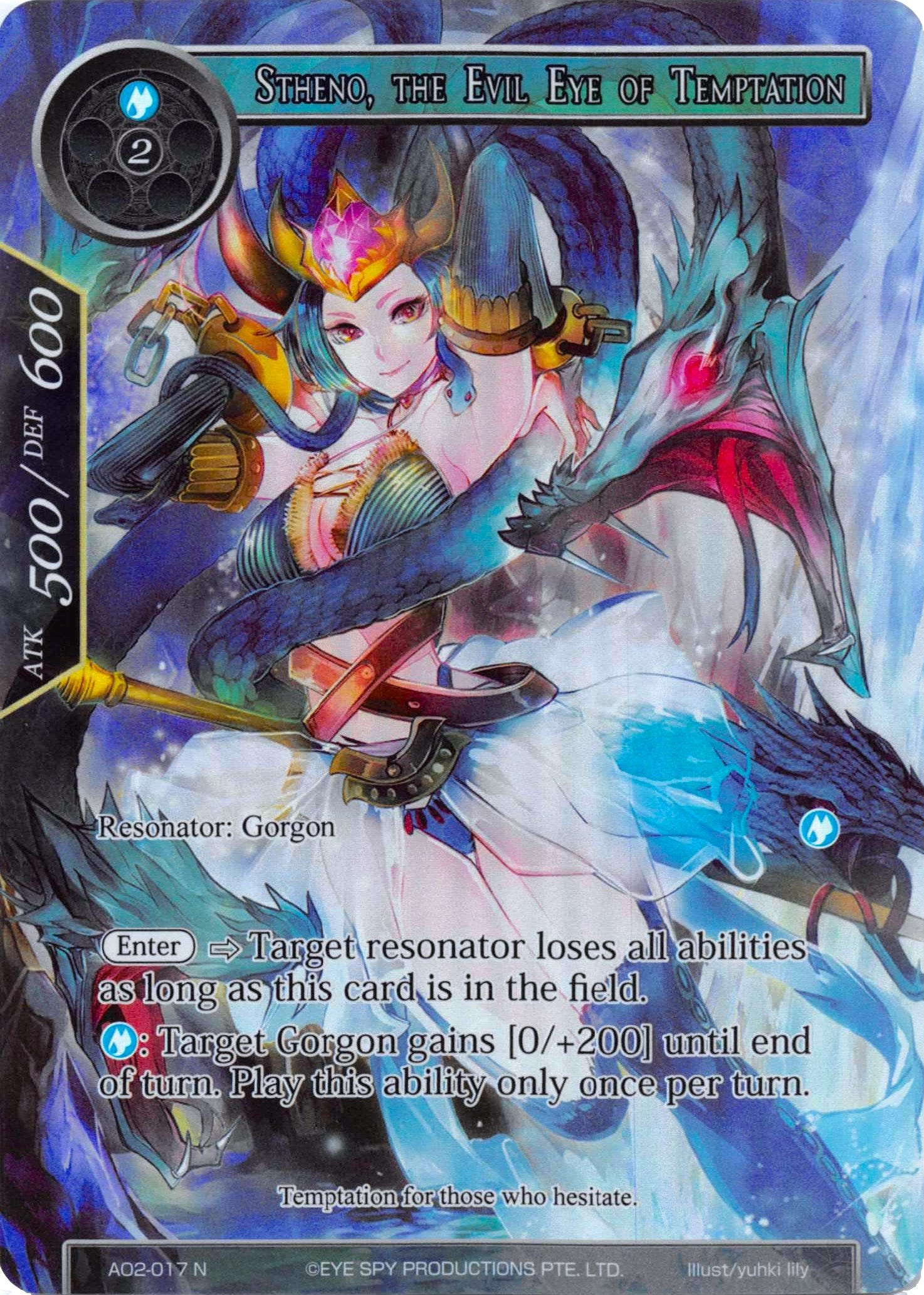 Stheno, the Evil Eye of Temptaion (Full Art) (AO2-017) [Alice Origin II] | Jomio and Rueliete's Cards and Comics