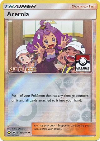 Acerola (112a/147) (League Promo 4th Place) [Sun & Moon: Burning Shadows] | Jomio and Rueliete's Cards and Comics