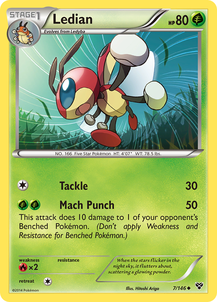 Ledian (7/146) [XY: Base Set] | Jomio and Rueliete's Cards and Comics