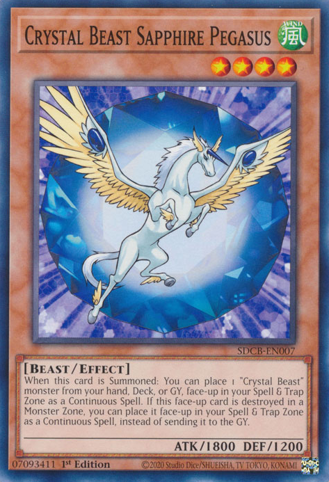 Crystal Beast Sapphire Pegasus [SDCB-EN007] Common | Jomio and Rueliete's Cards and Comics