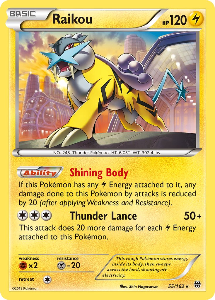 Raikou (55/162) (Cosmos Holo) (Blister Exclusive) [XY: BREAKthrough] | Jomio and Rueliete's Cards and Comics