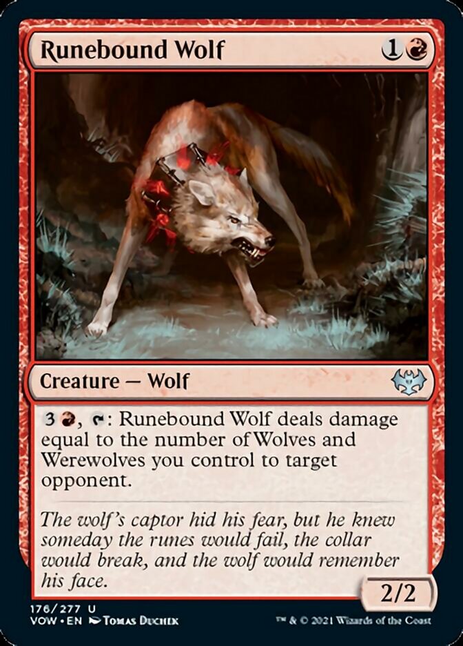 Runebound Wolf [Innistrad: Crimson Vow] | Jomio and Rueliete's Cards and Comics