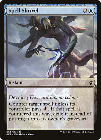 Spell Shrivel [Battle for Zendikar] | Jomio and Rueliete's Cards and Comics