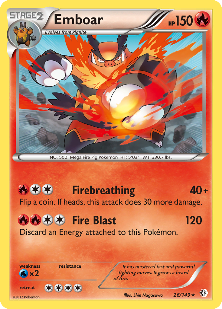 Emboar (26/149) [Black & White: Boundaries Crossed] | Jomio and Rueliete's Cards and Comics
