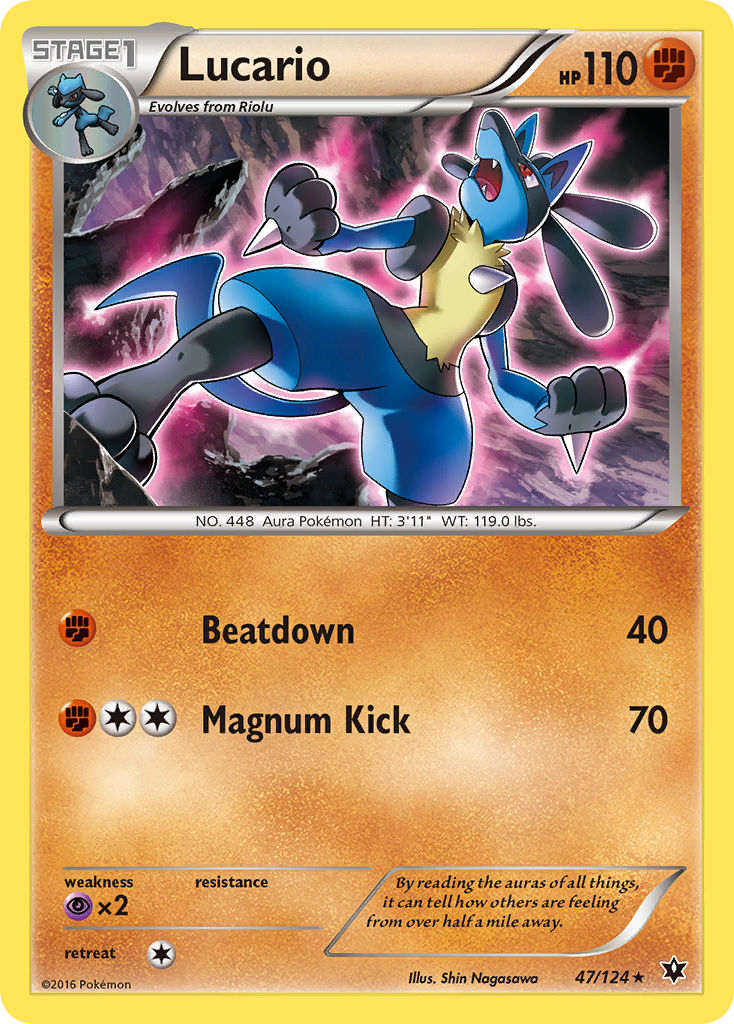 Lucario (47/124) [XY: Fates Collide] | Jomio and Rueliete's Cards and Comics